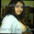 Horny hairy woman